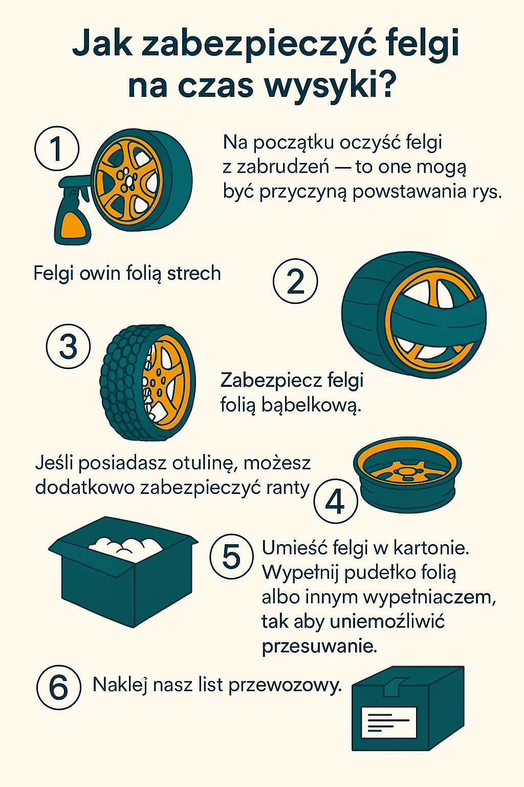 Instrukcja pakowania felg do wysyłki